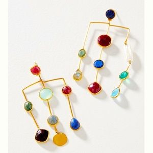 NWT Anthropologie Catrine Asymmetrical Drop Earrings